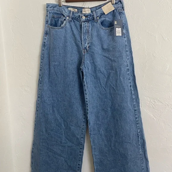 NWT Blue Wide-Leg Jeans Size 12 - Picture 5 of 6